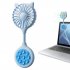 Mini Fan USB Rechargeable Portable Suction Cup Folding Fan Personal Outdoors Little Fan For Outdoor Indoor Office Travel White