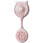 Mini Fan USB Rechargeable Portable Suction Cup Folding Fan Personal Outdoors Little Fan For Outdoor Indoor Office Travel pink