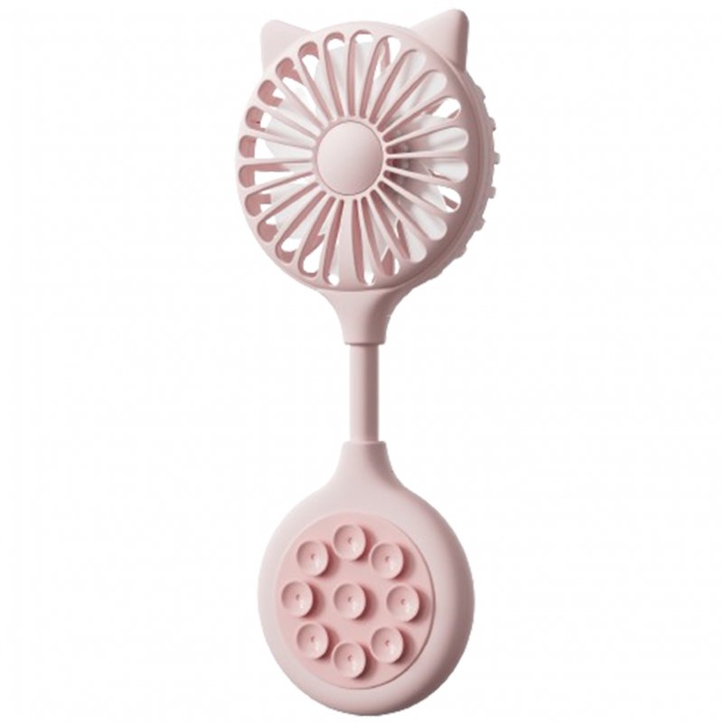 Mini Fan USB Rechargeable Portable Suction Cup Folding Fan Personal Outdoors Little Fan For Outdoor Indoor Office Travel pink