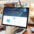 Mini Fan USB Rechargeable Portable Suction Cup Folding Fan Personal Outdoors Little Fan For Outdoor Indoor Office Travel blue