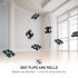 Mini Fixed Height Remote Control Quadcopter With Colorful Led Lights Children Flight Training Small Drone Toy blue