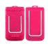 Mini Flip Mobile Phone 0 66  Smallest Cell Phone Wireless Bluetooth FM Magic Voice Handsfree Earphone for Kids rose Red