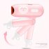 Mini Folding Cartoon Hair Dryer Small Power Portable Traveling Hair Dryer  Pink duckling