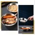Mini Frying Pan Nonstick Skillet With Wooden Handle Stainless Steel Uncoated Fry Pan Induction 16CM