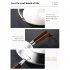 Mini Frying Pan Nonstick Skillet With Wooden Handle Stainless Steel Uncoated Fry Pan Induction 12CM