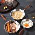 Mini Frying Pan Nonstick Skillet With Wooden Handle Stainless Steel Uncoated Fry Pan Induction 16CM