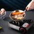 Mini Frying Pan Nonstick Skillet With Wooden Handle Stainless Steel Uncoated Fry Pan Induction 16CM