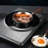Mini Frying Pan Nonstick Skillet With Wooden Handle Stainless Steel Uncoated Fry Pan Induction 16CM