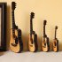 Mini Full Angle Folk Guitar Guitar Miniature Model Wooden Mini Musical Instrument Model Collection M  16CM Acoustic guitar full angle