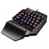Mini Gaming Keyboard Mobile Tablet One handed Wired Game Keypad for LOL PUBG CF Game Colorful Backlight Keyboard Gamer black