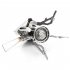 Mini Gas Stove Portable Foldable Aluminum Alloy Gas Furnace Outdoor Picnic Cooking Camping Supplies AT6312 red ignition