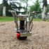 Mini Gas Stove Portable Foldable Aluminum Alloy Gas Furnace Outdoor Picnic Cooking Camping Supplies AT6312 red ignition