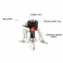 Mini Gas Stove Portable Foldable Aluminum Alloy Gas Furnace Outdoor Picnic Cooking Camping Supplies AT6312 red ignition