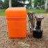 Mini Gas Stove Portable Foldable Aluminum Alloy Gas Furnace Outdoor Picnic Cooking Camping Supplies AT6312 red ignition