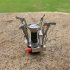 Mini Gas Stove Portable Foldable Aluminum Alloy Gas Furnace Outdoor Picnic Cooking Camping Supplies AT6312 red ignition
