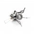 Mini Gas Stove Portable Foldable Aluminum Alloy Gas Furnace Outdoor Picnic Cooking Camping Supplies AT6312 red ignition