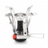 Mini Gas Stove Portable Foldable Aluminum Alloy Gas Furnace Outdoor Picnic Cooking Camping Supplies AT6312 red ignition