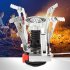 Mini Gas Stove Portable Foldable Aluminum Alloy Gas Furnace Outdoor Picnic Cooking Camping Supplies AT6312 red ignition