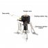 Mini Gas Stove Portable Foldable Aluminum Alloy Gas Furnace Outdoor Picnic Cooking Camping Supplies AT6312 red ignition