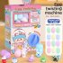 Mini Gashapon Machine Funny Cartoon Animal Doll Figures Capsule Vending Machine Dispenser For Kids Gifts Cartoon  with 12 gashapons 