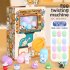 Mini Gashapon Machine Funny Cartoon Animal Doll Figures Capsule Vending Machine Dispenser For Kids Gifts Cartoon  with 12 gashapons 