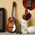 Mini Guitar Miniature Model Wooden Mini Musical Instrument Model  S  10CM Classical guitar brown