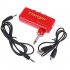 Mini Guitar Pocket AMP Headphone Output Metal Distortion AMP Simulator Effects Portable Amplifier  red