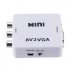 Mini HD AV2VGA Video Converter Convertor Box AV RCA CVBS to VGA Video Converter Conversor with 3 5mm Audio to PC