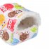 Mini Hamster Warm Pad Sleeping Bed Nest Plush Soft Rabbit Guinea Pig House Small Animal Cage Winter owl L