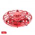 Mini Hand Operated Induction Drones UFO Quadrotor red