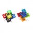 Mini Handheld Electronic Tetris Game Machine Pocket Stress Relief Toy Keychain Random Color Solid color 5 colors random