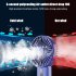 Mini Handheld Fan Led Display Usb Charging Portable Large Wind Small Fan For Summer Outdoor Sport Starry Blue  2000mA 