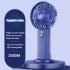 Mini Handheld Fan Led Display Usb Charging Portable Large Wind Small Fan For Summer Outdoor Sport Pearl White  4000mA 
