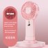 Mini Handheld Fan Led Display Usb Charging Portable Large Wind Small Fan For Summer Outdoor Sport Pearl White  4000mA 