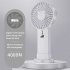Mini Handheld Fan Led Display Usb Charging Portable Large Wind Small Fan For Summer Outdoor Sport Pearl White  4000mA 
