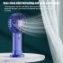 Mini Handheld Fan Led Display Usb Charging Portable Large Wind Small Fan For Summer Outdoor Sport Pearl White  4000mA 