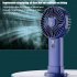 Mini Handheld Fan Led Display Usb Charging Portable Large Wind Small Fan For Summer Outdoor Sport Pearl White  4000mA 