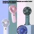 Mini Handheld Fan Led Display Usb Charging Portable Large Wind Small Fan For Summer Outdoor Sport Pearl White  4000mA 