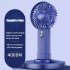 Mini Handheld Fan Led Display Usb Charging Portable Large Wind Small Fan For Summer Outdoor Sport Pearl White  4000mA 