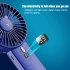 Mini Handheld Fan Led Display Usb Charging Portable Large Wind Small Fan For Summer Outdoor Sport Pearl White  4000mA 