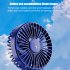 Mini Handheld Fan Led Display Usb Charging Portable Large Wind Small Fan For Summer Outdoor Sport Pearl White  4000mA 