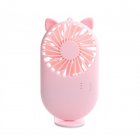 Mini Handheld Fan Portable USB Charging Mute Fan for Desktop Office Home Travel Pink