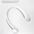 Mini Hanging Neck Fan Portable Bladeless Usb Rechargeable Leafless Air Cooler Cooling Wearable Neckband Fans  3000mah  White