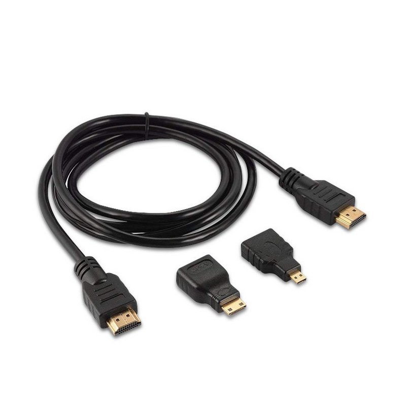 Mini Hdmi Adapter Micro Hdmi Connector 1.5m 4k Hd Cable for PS3 HDTV DVD XBOX PC Pro black