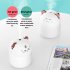 Mini Humidifier With Colorful Night Light 250ml Large Capacity Home Desktop Cool Mist Aroma Diffuser Purifier White  Cat