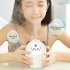 Mini Humidifier With Colorful Night Light 250ml Large Capacity Home Desktop Cool Mist Aroma Diffuser Purifier White  Cat