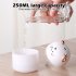 Mini Humidifier With Colorful Night Light 250ml Large Capacity Home Desktop Cool Mist Aroma Diffuser Purifier White  Cat