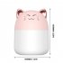 Mini Humidifier With Colorful Night Light 250ml Large Capacity Home Desktop Cool Mist Aroma Diffuser Purifier White  Cat