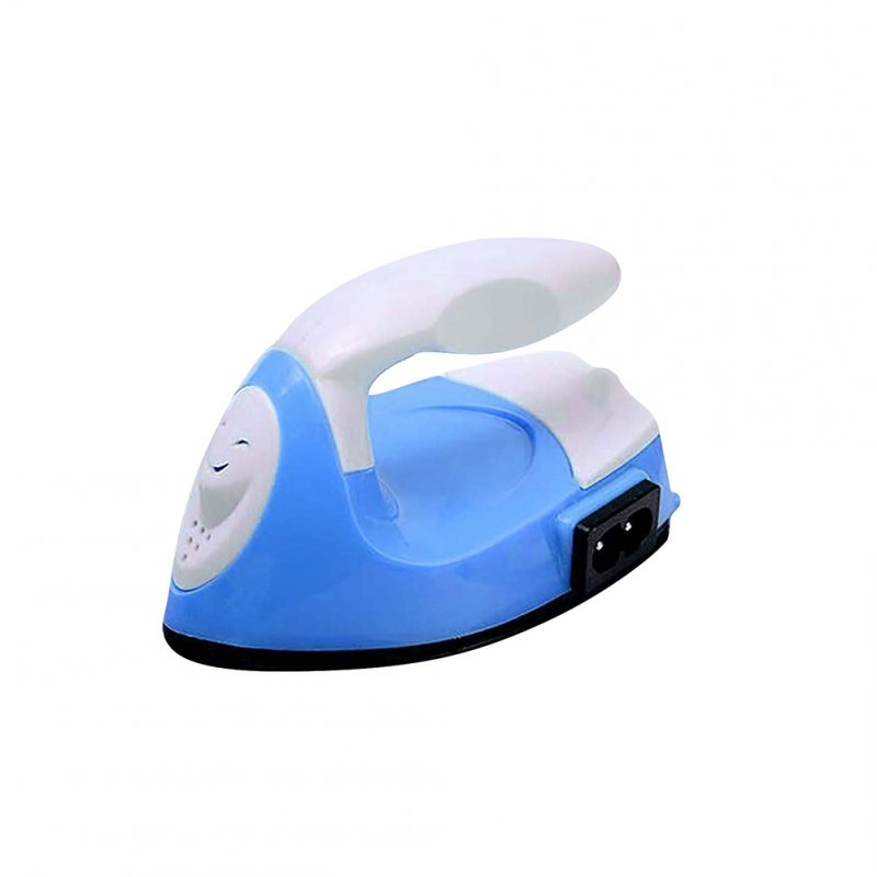 Mini  Iron Diy Manual Electric Portable Handy Iron For Children Kids Education Accessories Blue_EU Plug