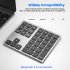 Mini Keyboard 35 Keys Portable 2 4G Wireless Office Keyboard Ultra Silence Keyboard For Laptop PC Computer Gamer black